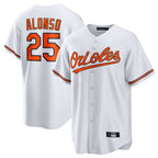 Johmsee B.Orioles #25 Pete Alonso Player White Home Game Stitched Jerseys