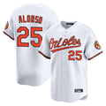 Johmsee B.Orioles #25 Pete Alonso Player White Limited Home Game Stitched Jerseys