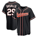Johmsee B.Orioles #29 Samuel Basallo Player Black Out Home Game Stitched Jerseys