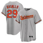 Johmsee B.Orioles #29 Samuel Basallo Player Gray Home Game Stitched Jerseys