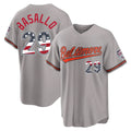 Johmsee B.Orioles #29 Samuel Basallo Player Gray USA 250 Fourth of July Home Game Stitched Jerseys