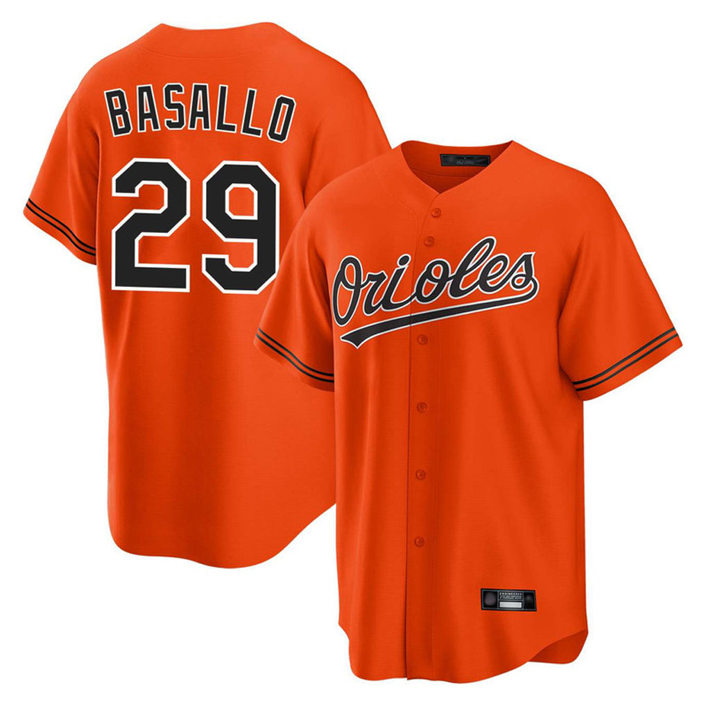 Johmsee B.Orioles #29 Samuel Basallo Player Orange Home Game Stitched Jerseys