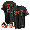 Johmsee B.Orioles #2 Gunnar Henderson Player Black 30th Anniversary of 2131 Home Game Stitched Jerseys
