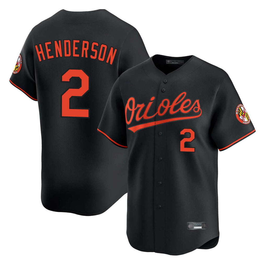 Johmsee B.Orioles #2 Gunnar Henderson Player Black Limited Home Game Stitched Jerseys