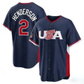 Johmsee B.Orioles #2 Gunnar Henderson Player Navy USA 2026 World Classic Home Game Stitched Jerseys