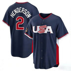 Johmsee B.Orioles #2 Gunnar Henderson Player Navy USA 2026 World Classic Home Game Stitched Jerseys