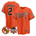 Johmsee B.Orioles #2 Gunnar Henderson Player Orange 30th Anniversary of 2131 Home Game Stitched Jerseys