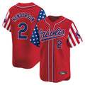 Johmsee B.Orioles #2 Gunnar Henderson Player Red Independence Day Vapor Premier Limited Home Game Stitched Jerseys