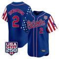 Johmsee B.Orioles #2 Gunnar Henderson Player Royal USA 250 Independence Day Vapor Premier Limited Home Game Stitched Jerseys