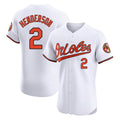 Johmsee B.Orioles #2 Gunnar Henderson Player White Limited Elite Home Game Stitched Jerseys