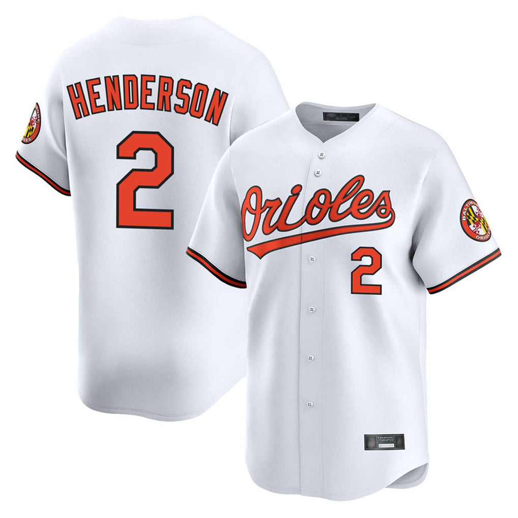 Johmsee B.Orioles #2 Gunnar Henderson Player White Limited Home Game Stitched Jerseys