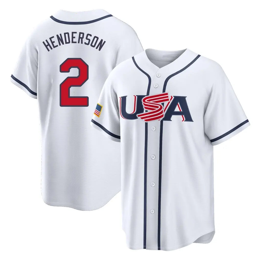 Johmsee B.Orioles #2 Gunnar Henderson Player White USA 2026 World Classic Home Game Stitched Jerseys