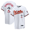 Johmsee B.Orioles #2 Gunnar Henderson Player White USA 250 Fourth of July Home Game Stitched Jerseys