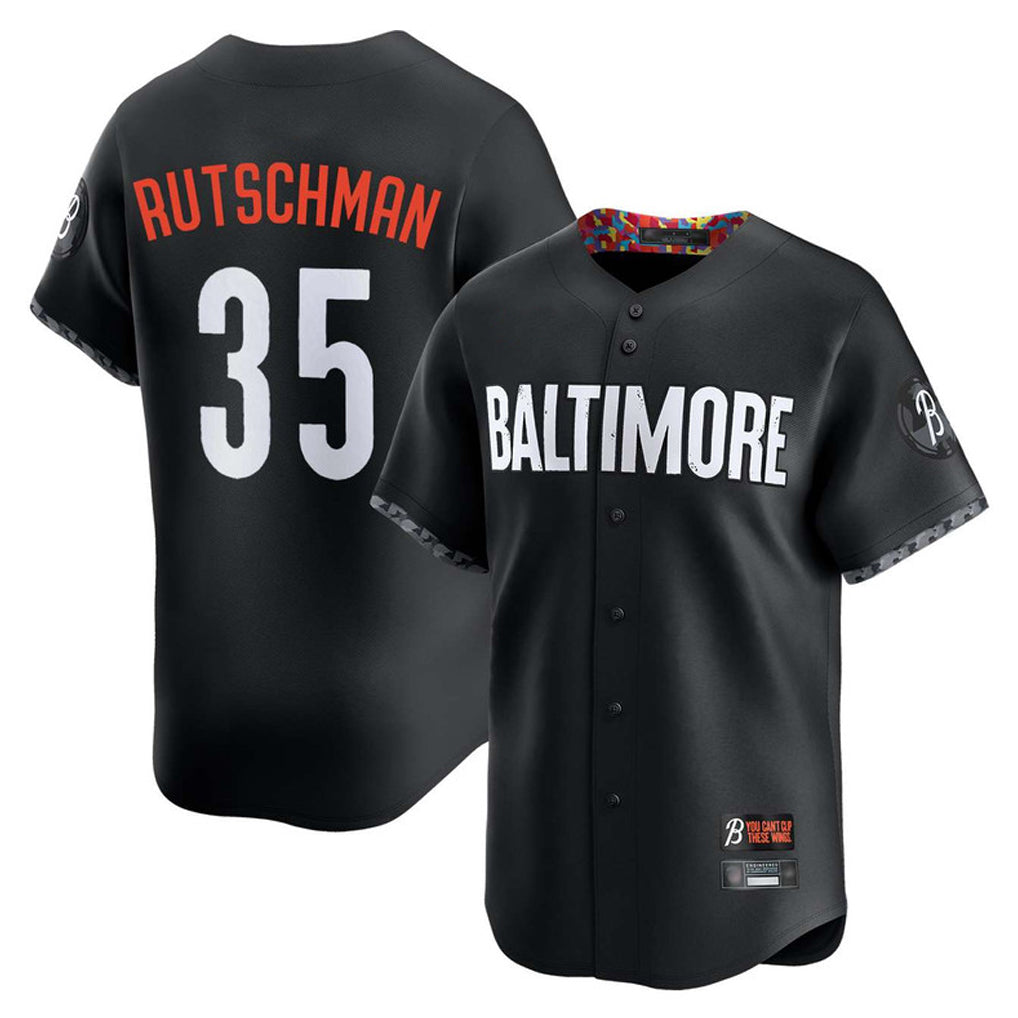 Johmsee B.Orioles #35 Adley Rutschman Player Black City Connect Limited Home Game Stitched Jerseys