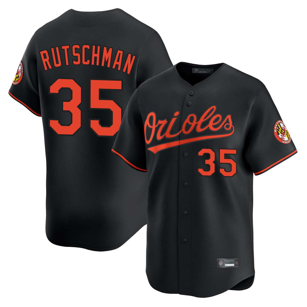 Johmsee B.Orioles #35 Adley Rutschman Black Limited Home Game Stitched Jerseys