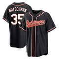 Johmsee B.Orioles #35 Adley Rutschman Black Out Home Game Stitched Jerseys