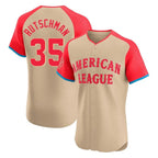 Johmsee B.Orioles #35 Adley Rutschman Cream American League All-Star Limited Elite Home Game Stitched Jerseys