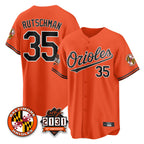 Johmsee B.Orioles #35 Adley Rutschman Orange 30th Anniversary of 2131 Home Game Stitched Jerseys
