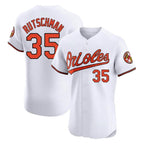 Johmsee B.Orioles #35 Adley Rutschman Player White Limited Elite Home Game Stitched Jerseys