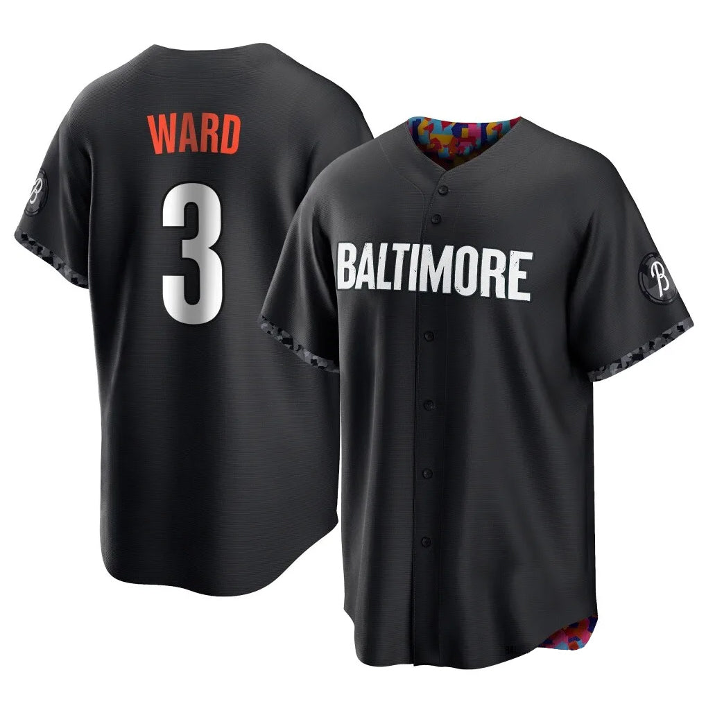 Johmsee B.Orioles #3 Taylor Ward Player Black City Connect Home Game Stitched Jerseys