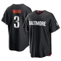 Johmsee B.Orioles #3 Taylor Ward Player Black City Connect Home Game Stitched Jerseys