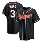 Johmsee B.Orioles #3 Taylor Ward Player Black Out Home Game Stitched Jerseys