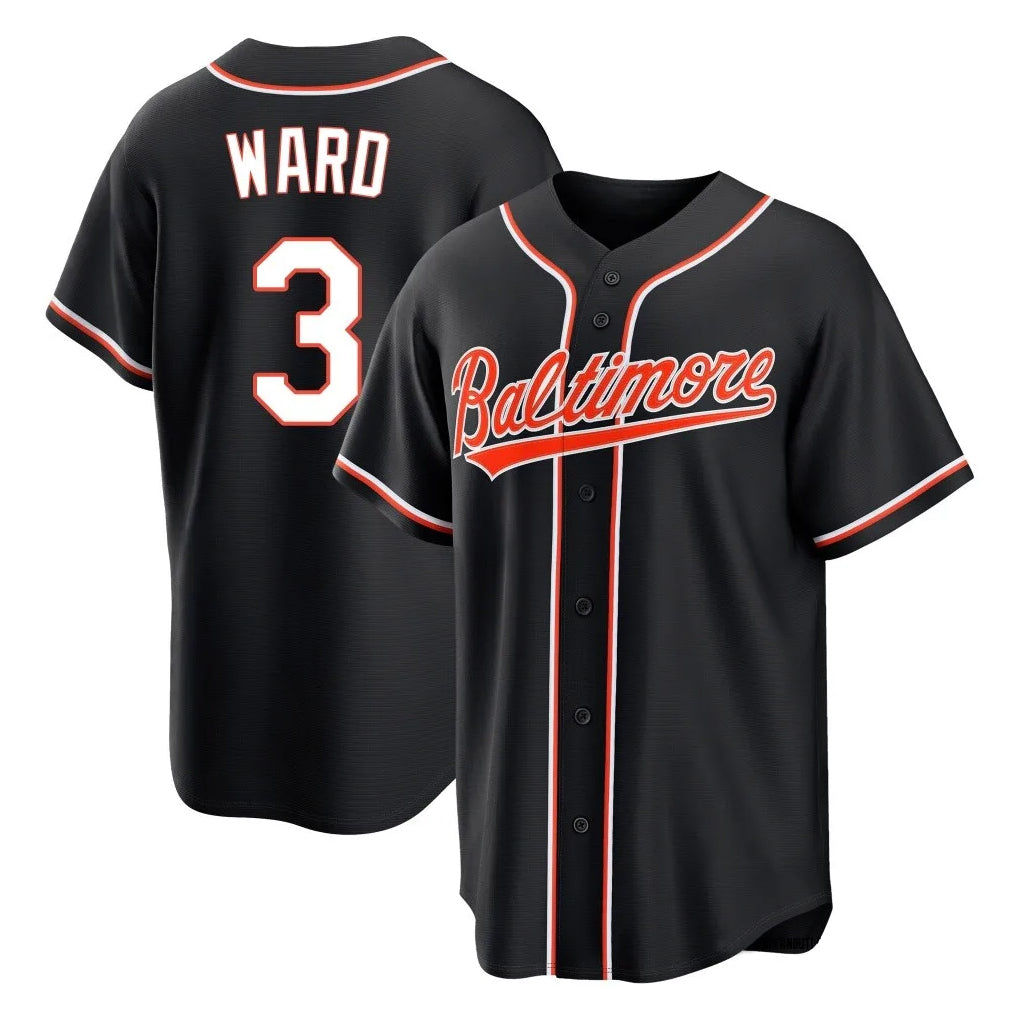 Johmsee B.Orioles #3 Taylor Ward Player Black Out Home Game Stitched Jerseys