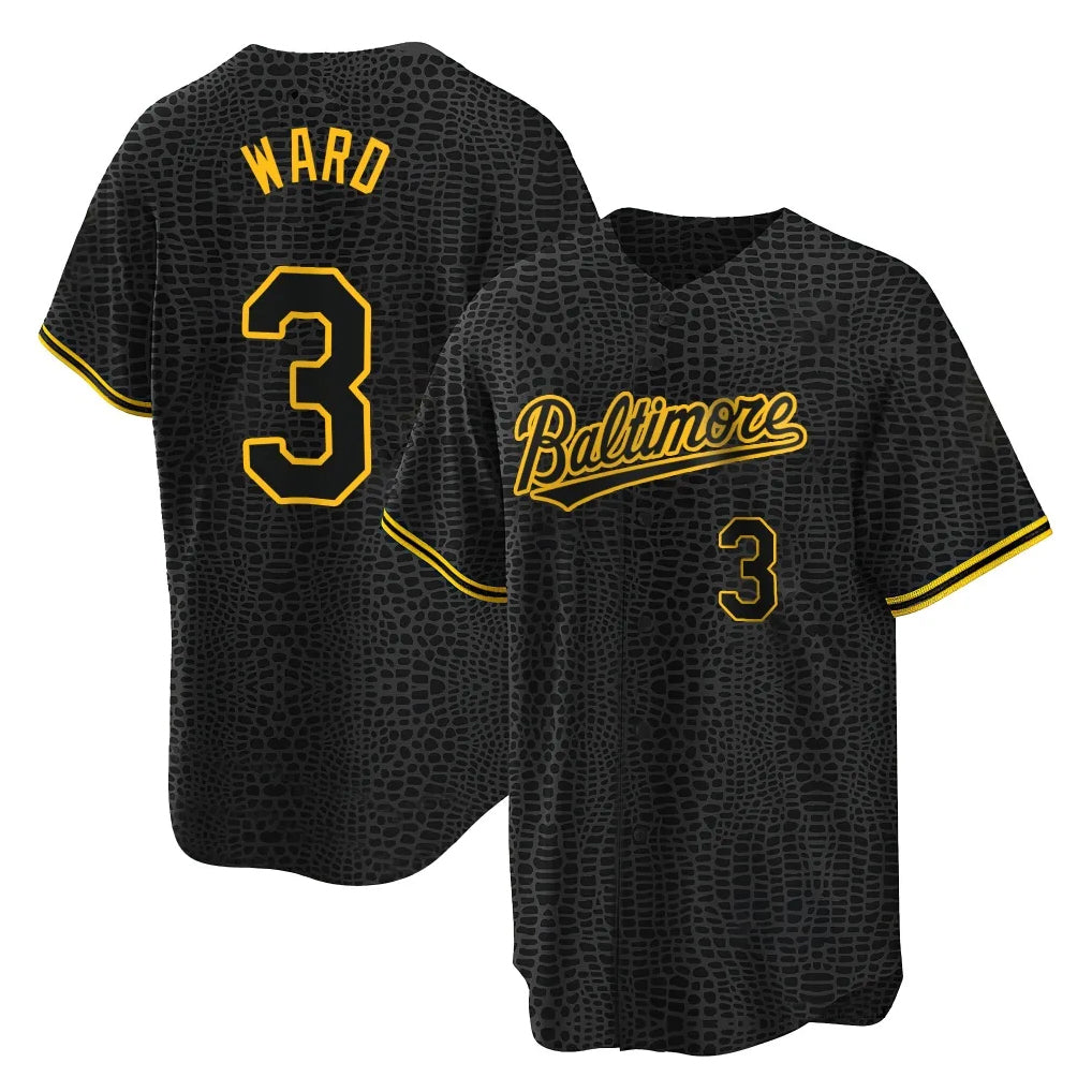 Johmsee B.Orioles #3 Taylor Ward Player Black Snake Skin City Home Game Stitched Jerseys