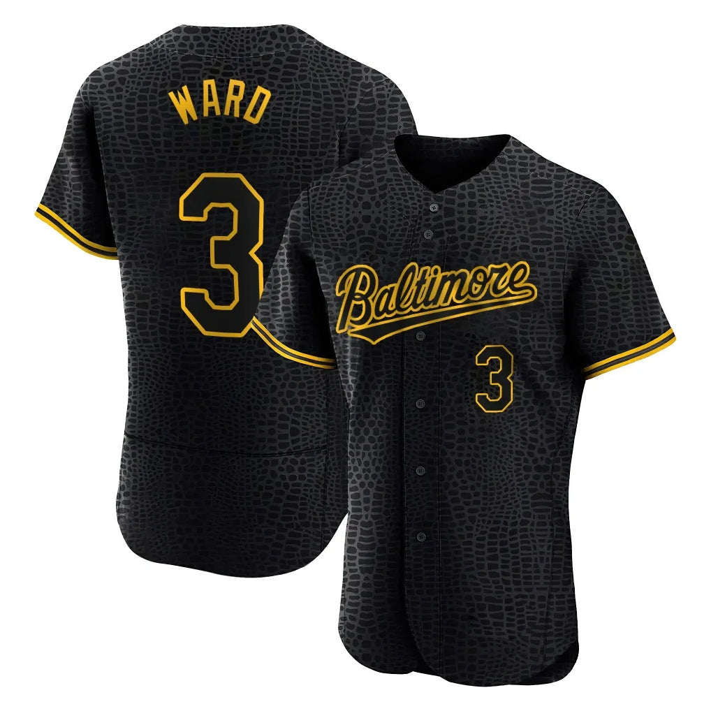 Johmsee B.Orioles #3 Taylor Ward Player Black Snake Skin City Limited Elite Home Stitched Jerseys