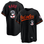 Johmsee B.Orioles #3 Taylor Ward Player Black USA 250 Fourth of July Home Game Stitched Jerseys