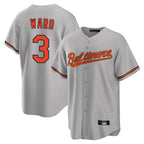 Johmsee B.Orioles #3 Taylor Ward Player Gray Home Game Stitched Jerseys