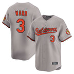 Johmsee B.Orioles #3 Taylor Ward Player Gray Limited Home Game Stitched Jerseys