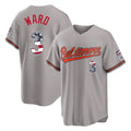Johmsee B.Orioles #3 Taylor Ward Player Gray USA 250 Fourth of July Home Game Stitched Jerseys