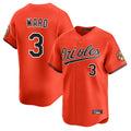 Johmsee B.Orioles #3 Taylor Ward Player Orange Limited Home Game Stitched Jerseys