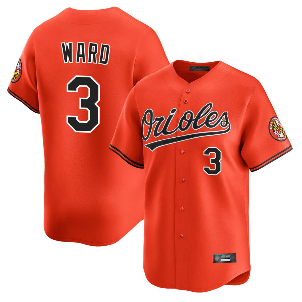 Johmsee B.Orioles #3 Taylor Ward Player Orange Limited Home Game Stitched Jerseys