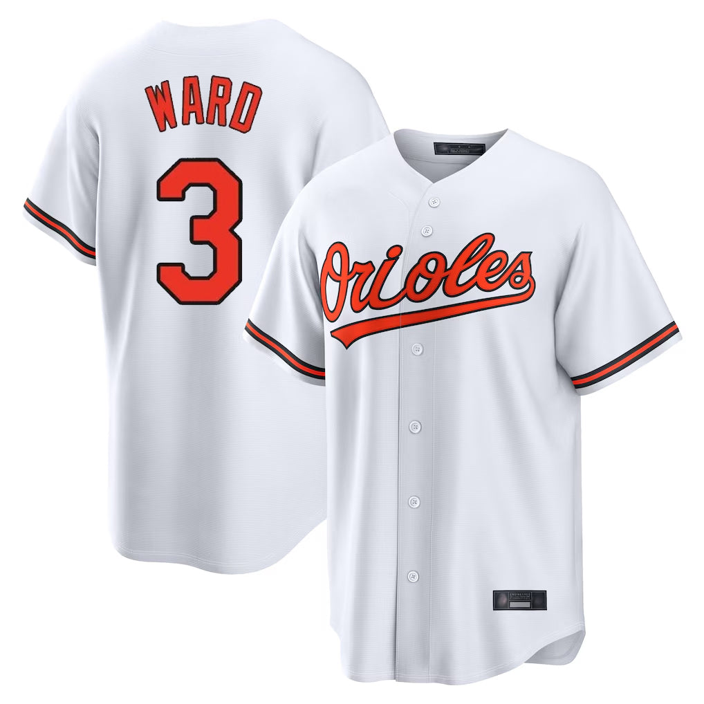 Johmsee B.Orioles #3 Taylor Ward Player White Home Game Stitched Jerseys