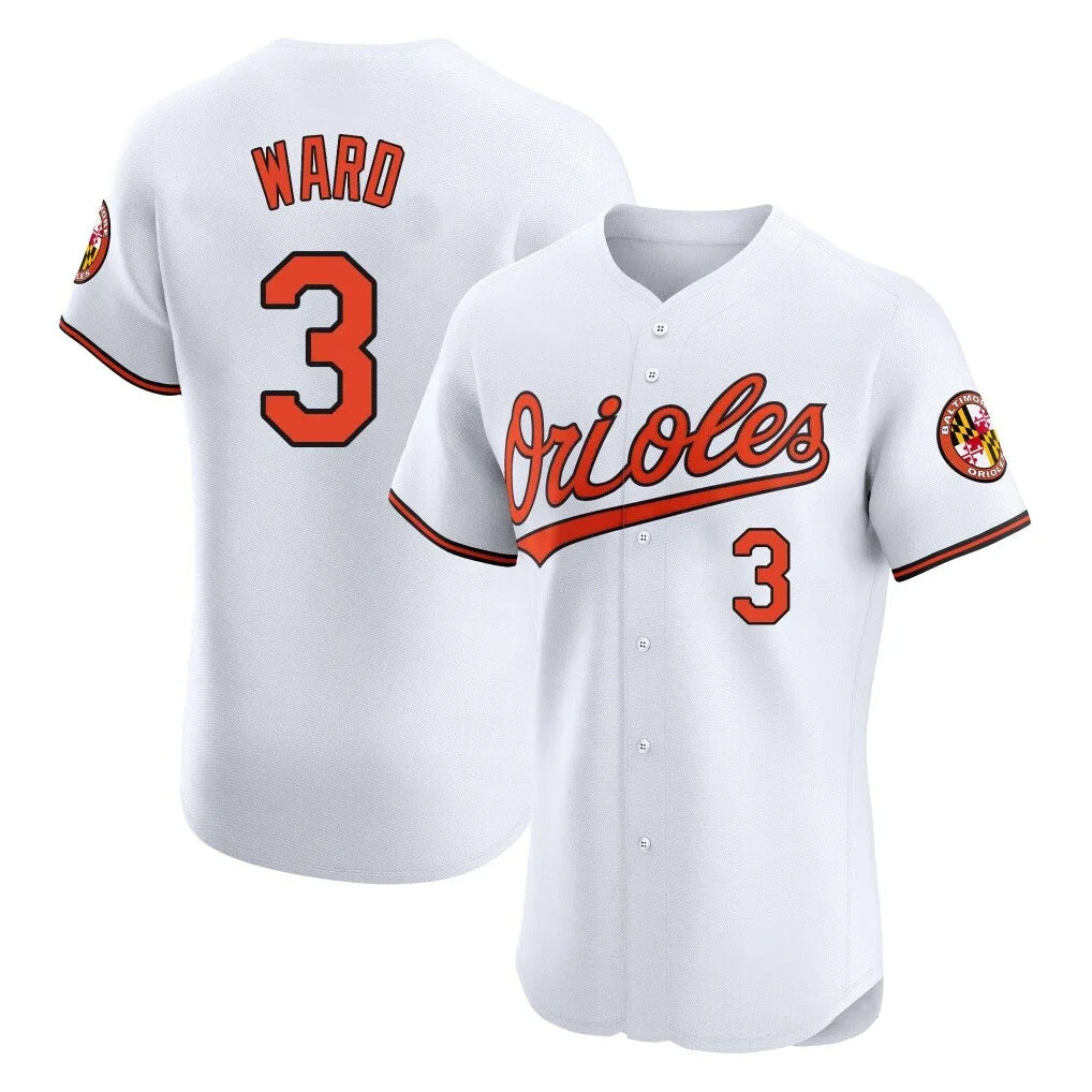 Johmsee B.Orioles #3 Taylor Ward Player White Limited Elite Home Game Stitched Jerseys