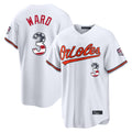 Johmsee B.Orioles #3 Taylor Ward Player White USA 250 Fourth of July Home Game Stitched Jerseys