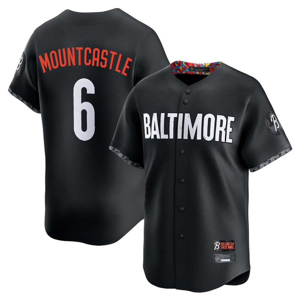 Johmsee B.Orioles #6 Ryan Mountcastle Player Black City Connect Limited Home Game Stitched Jerseys
