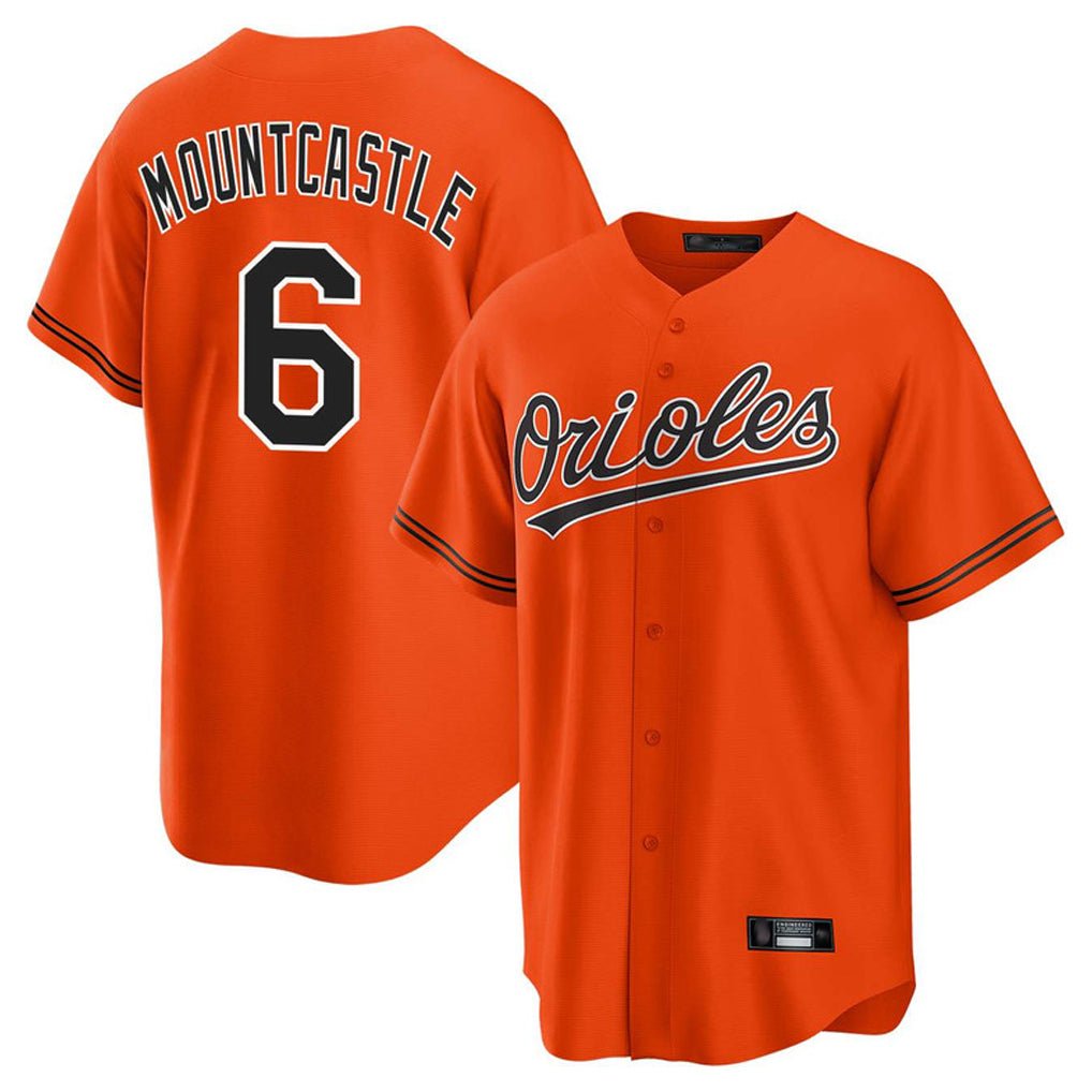 Johmsee B.Orioles #6 Ryan Mountcastle Player Orange Home Game Stitched Jerseys