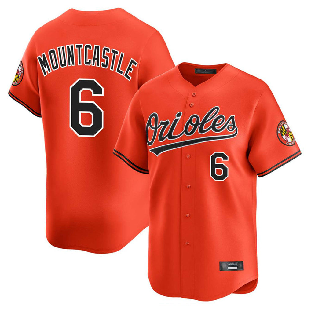 Johmsee B.Orioles #6 Ryan Mountcastle Player Orange Limited Home Game Stitched Jerseys