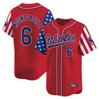 Johmsee B.Orioles #6 Ryan Mountcastle Player Red Independence Day Vapor Premier Limited Home Game Stitched Jerseys
