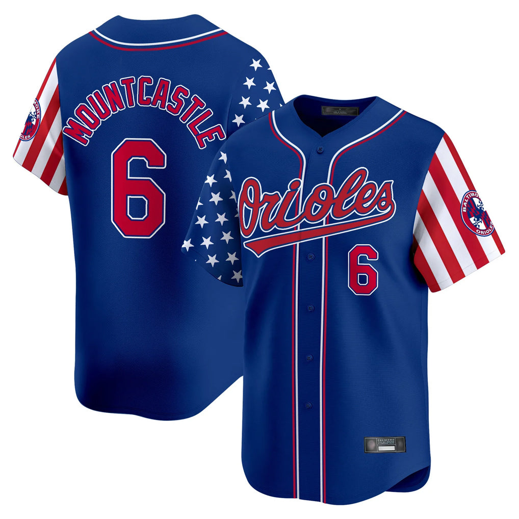 Johmsee B.Orioles #6 Ryan Mountcastle Player Royal Independence Day Vapor Premier Limited Home Game Stitched Jerseys