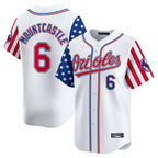 Johmsee B.Orioles #6 Ryan Mountcastle Player White Independence Day Vapor Premier Home Game Stitched Jerseys