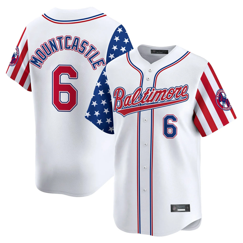 Johmsee B.Orioles #6 Ryan Mountcastle Player White Independence Day Vapor Premier Limited Home Game Stitched Jerseys