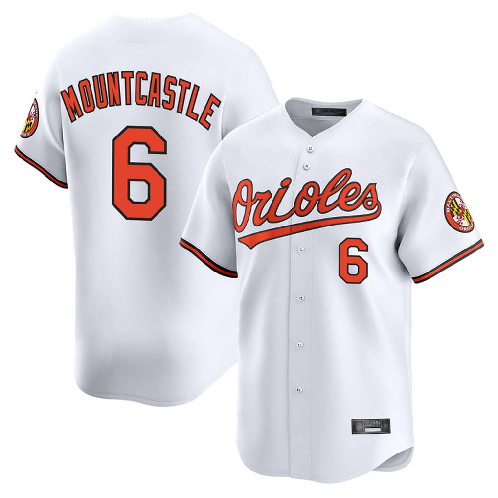 Johmsee B.Orioles #6 Ryan Mountcastle Player White Limited Home Game Stitched Jerseys