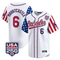 Johmsee B.Orioles #6 Ryan Mountcastle Player White USA 250 Independence Day Vapor Premier Home Game Stitched Jerseys