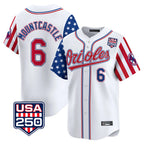 Johmsee B.Orioles #6 Ryan Mountcastle Player White USA 250 Independence Day Vapor Premier Home Game Stitched Jerseys