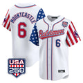 Johmsee B.Orioles #6 Ryan Mountcastle Player White USA 250 Independence Day Vapor Premier Limited Home Game Stitched Jerseys