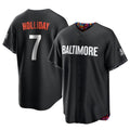 Johmsee B.Orioles #7 Jackson Holliday Player Black City Connect Home Game Stitched Jerseys